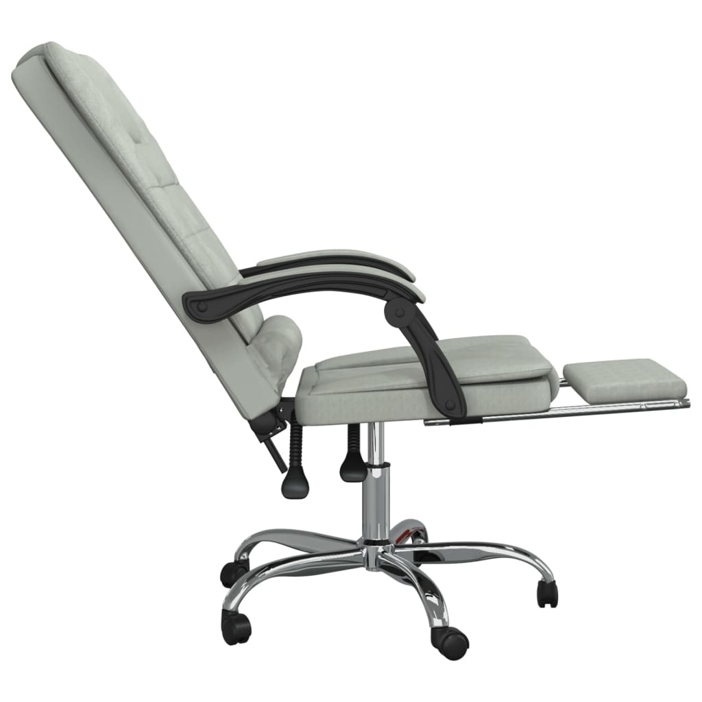 Bürostuhl mit Massagefunktion Dunkelgrau Samt