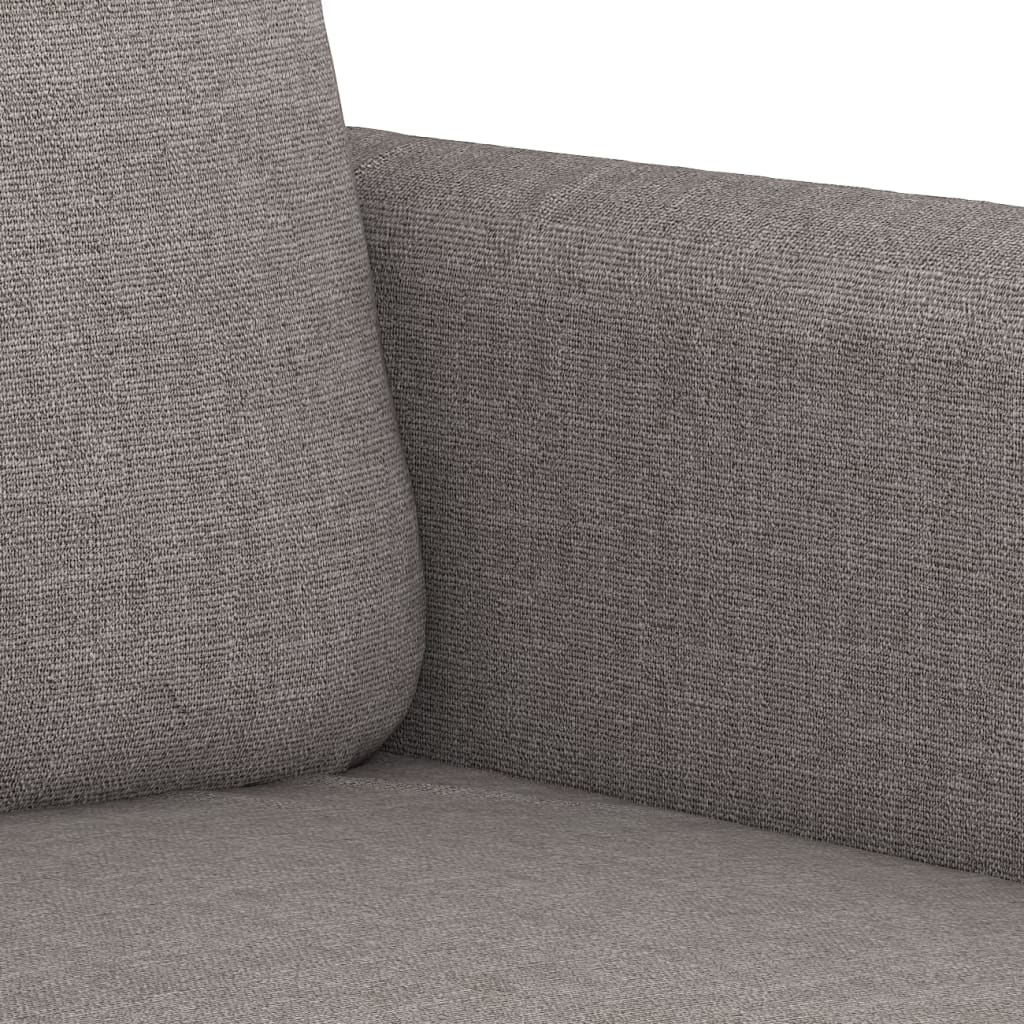 4-tlg. Sofagarnitur mit Kissen Braun Stoff