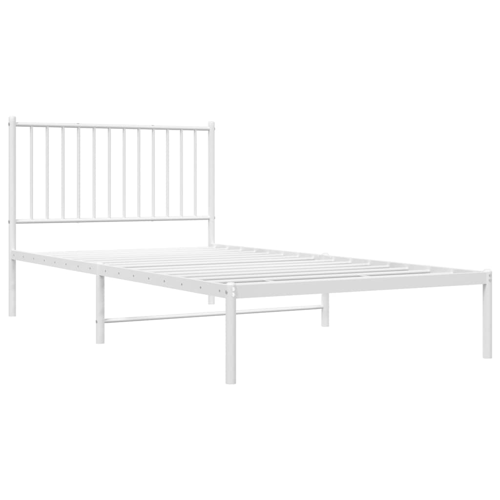 Bettgestell Metall Schwarz 75x190 cm