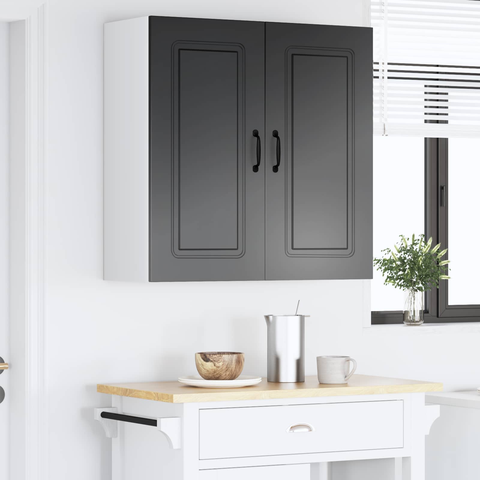 Herdumbauschränke 2 Stk. Kalmar Weiß Holzwerkstoff
