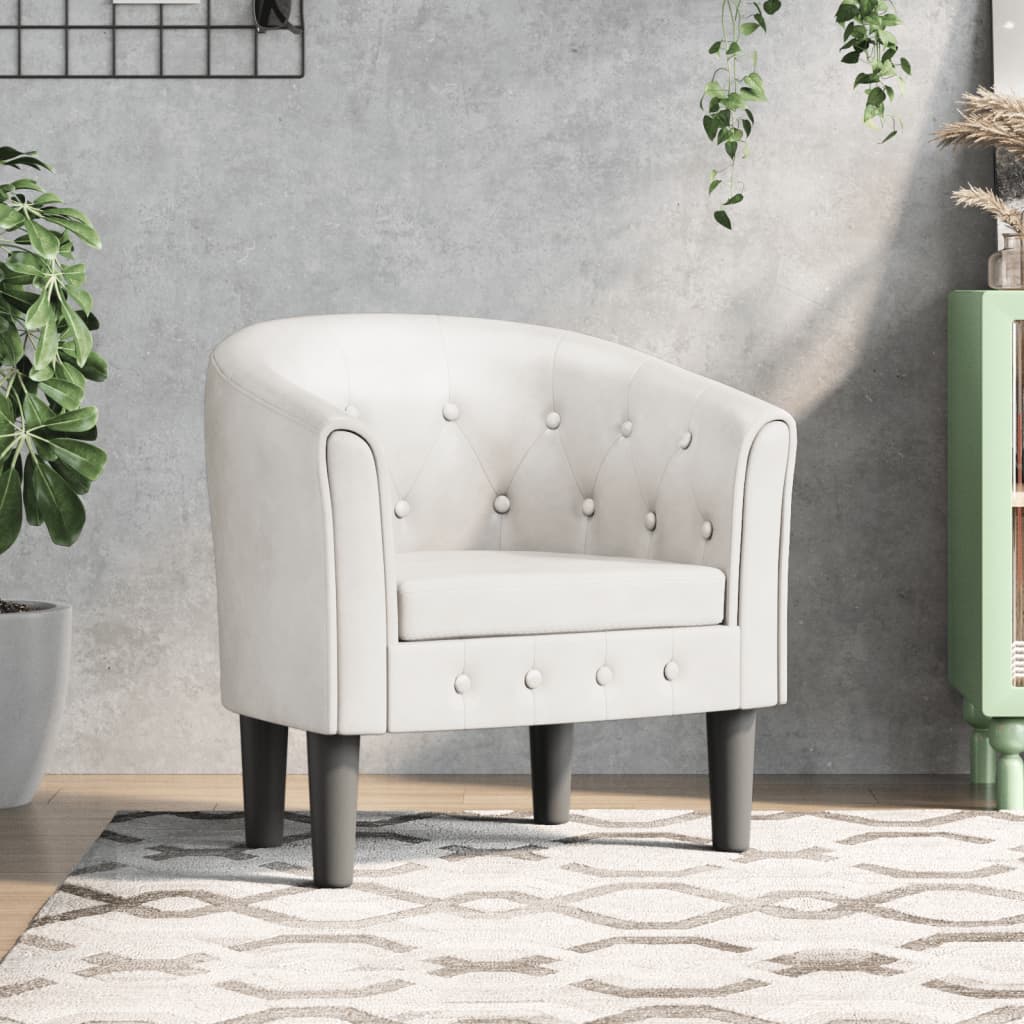 Clubsessel Grau Kunstleder