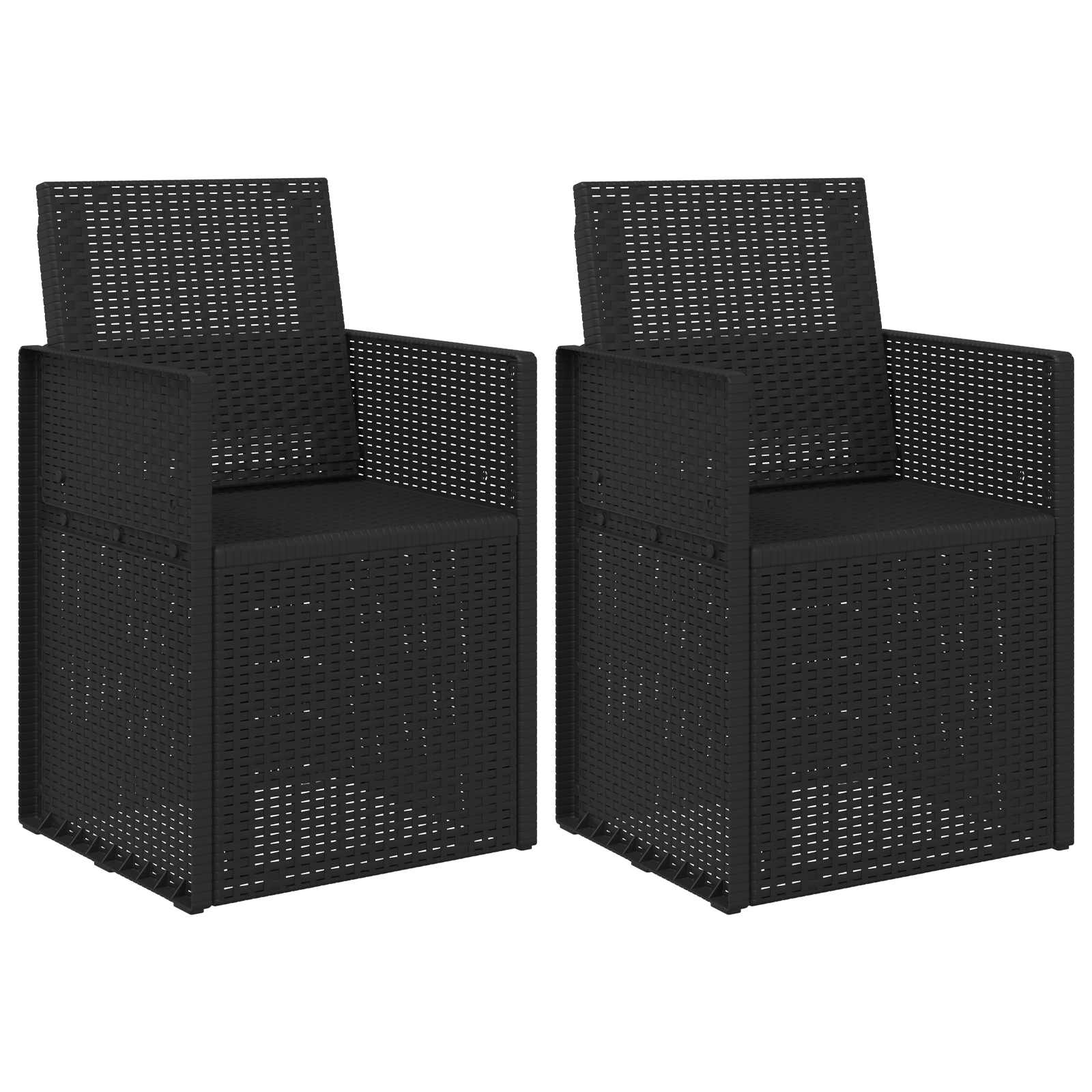 Garten Esszimmerstühle 2 pcs Weiß und Hellgrau PP