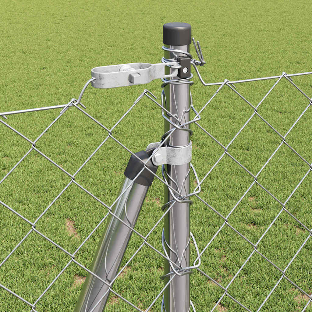 Outdoor Kettenglied-Zaun Erdfixierung 10 x 0,4 m Grün Netz