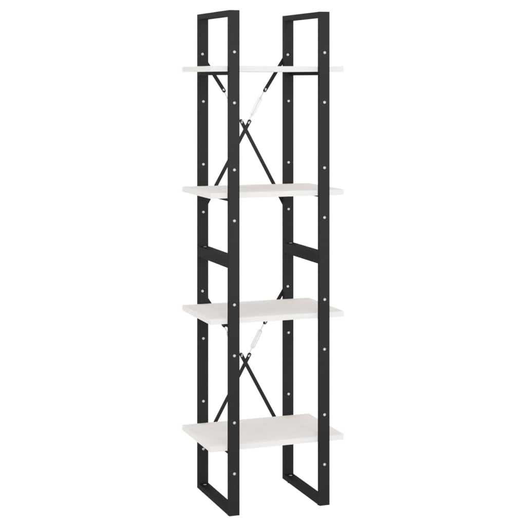 Bücherregal 2 Fächer Weiß 40x30x70 cm Holzwerkstoff