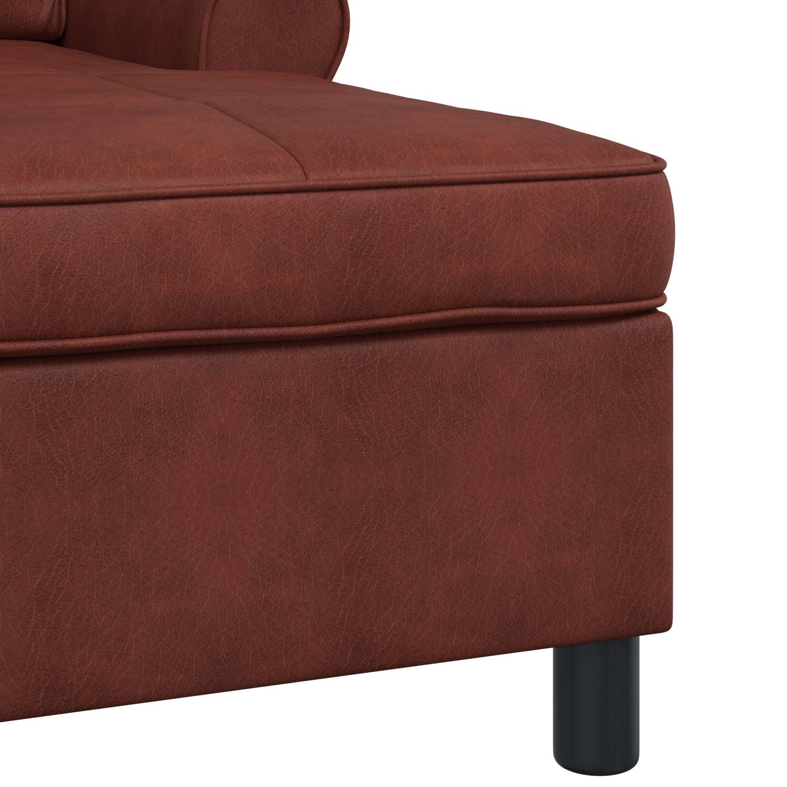 Lounge-Liege mit Kissen Schwarz 91 x 157 x 91 cm Kunstleder