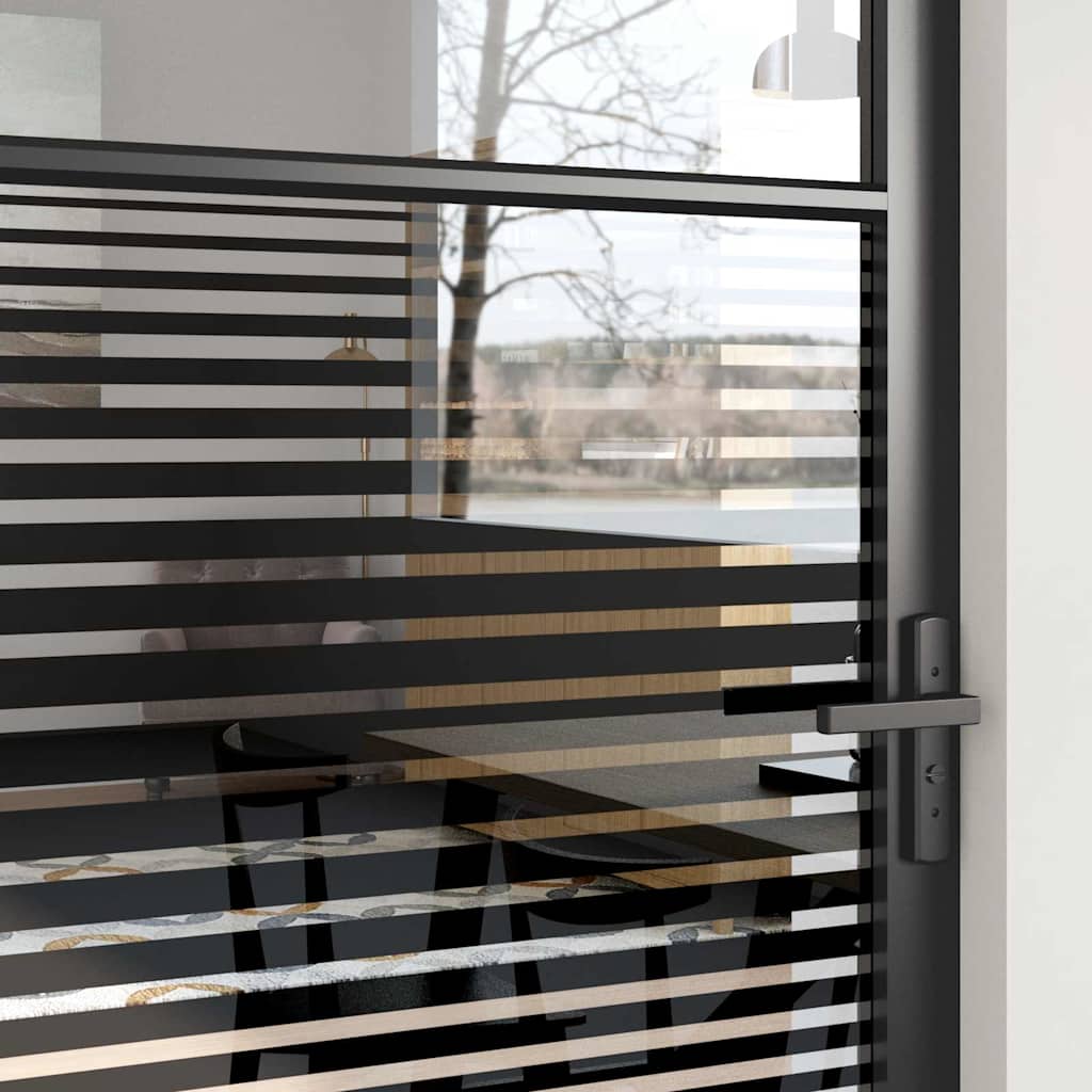 Innentür ESG Glas und Aluminium 76x201,5 cm Schwarz