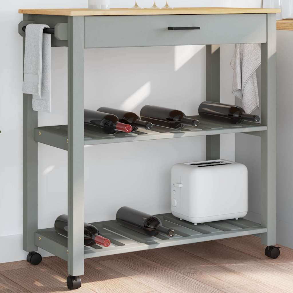 Küchenwagen MONZA 48x40x88,5 cm Massivholz Kiefer