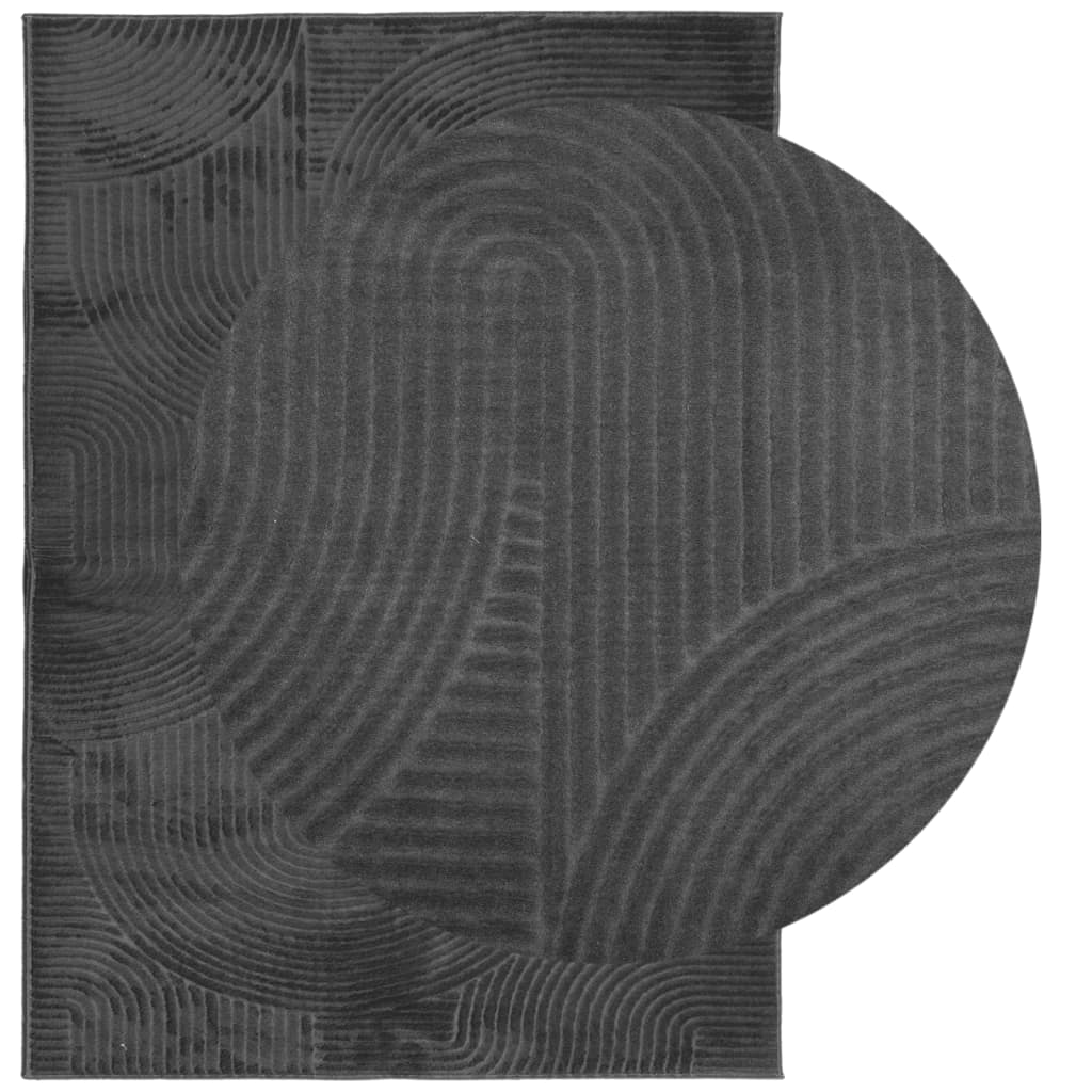 Teppich IZA Kurzflor Skandi-Stil Anthrazit 80x150 cm