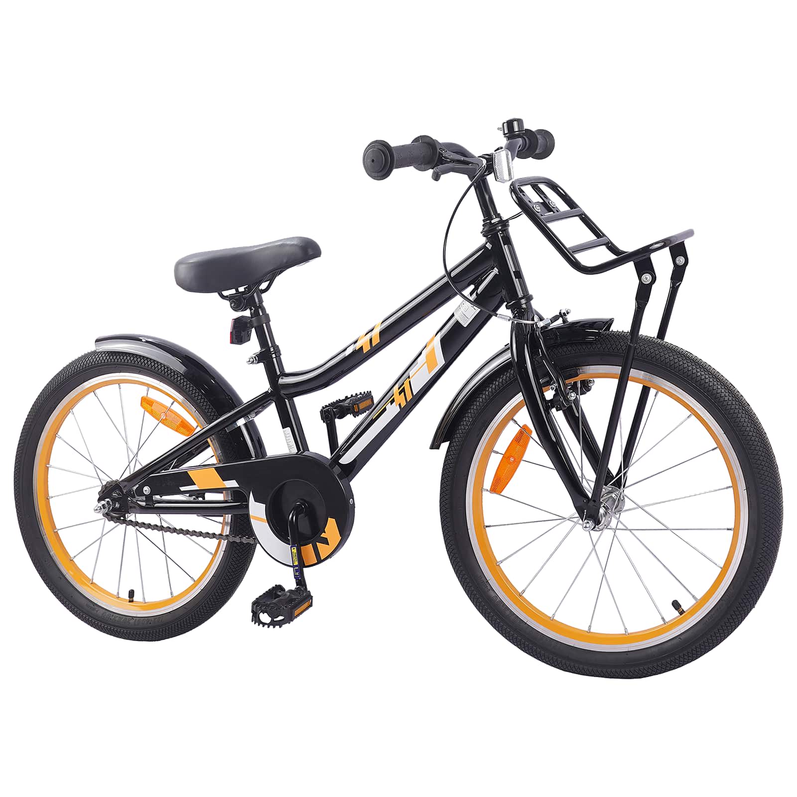 Kinderfahrrad 12 Zoll für 2-4 Jahre alt Orange Schwarz