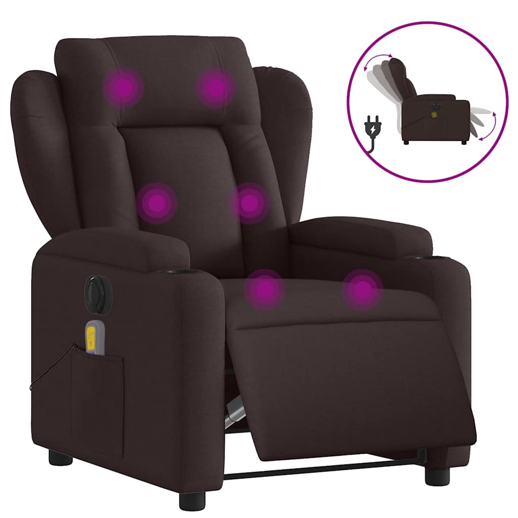 Relaxsessel Elektrisch Hellgrau Stoff