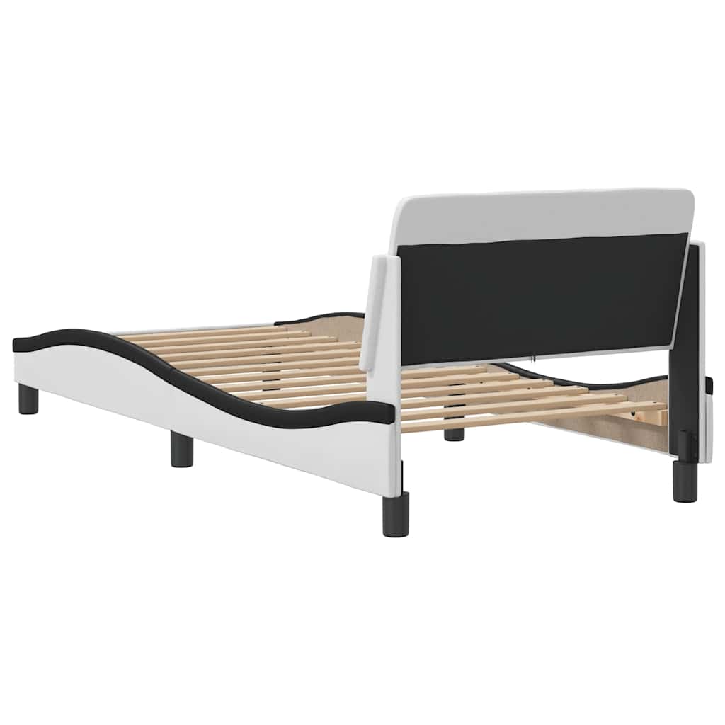 Bettgestell "Dover" Schwarz 80x200 cm Kunstleder