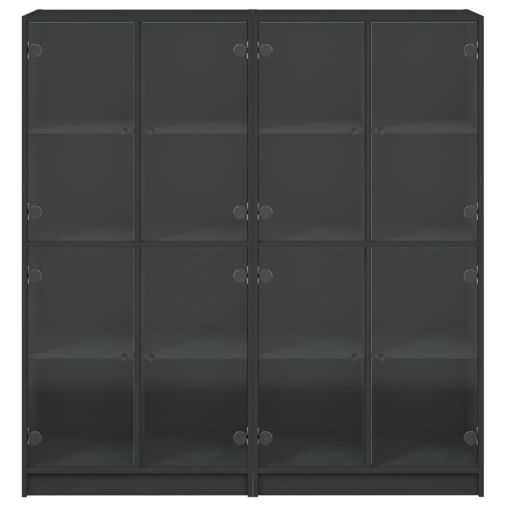 Bücherschrank mit Türen Weiß 136x37x142 cm Holzwerkstoff
