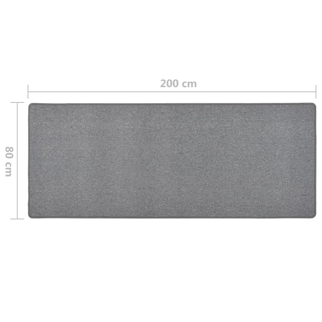 Teppichläufer Anthrazit 80 x 500 cm 100% Polypropylen