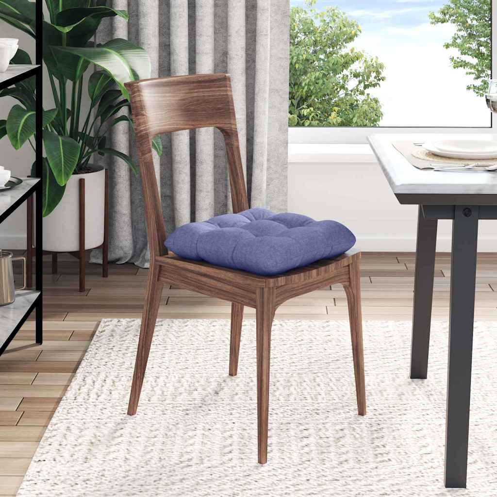Sitzkissen 4 pcs Hellgrau 40 x 40 x 12 cm Stoff