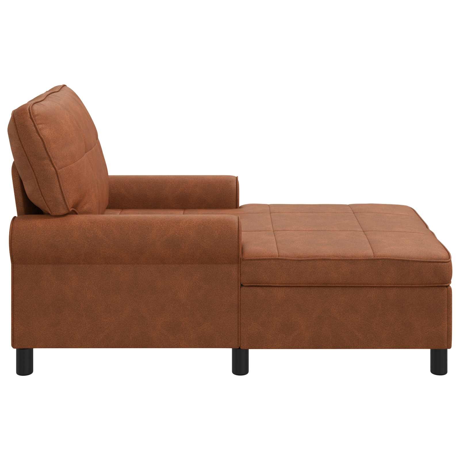 Lounge-Liege mit Kissen Schwarz 91 x 157 x 91 cm Kunstleder