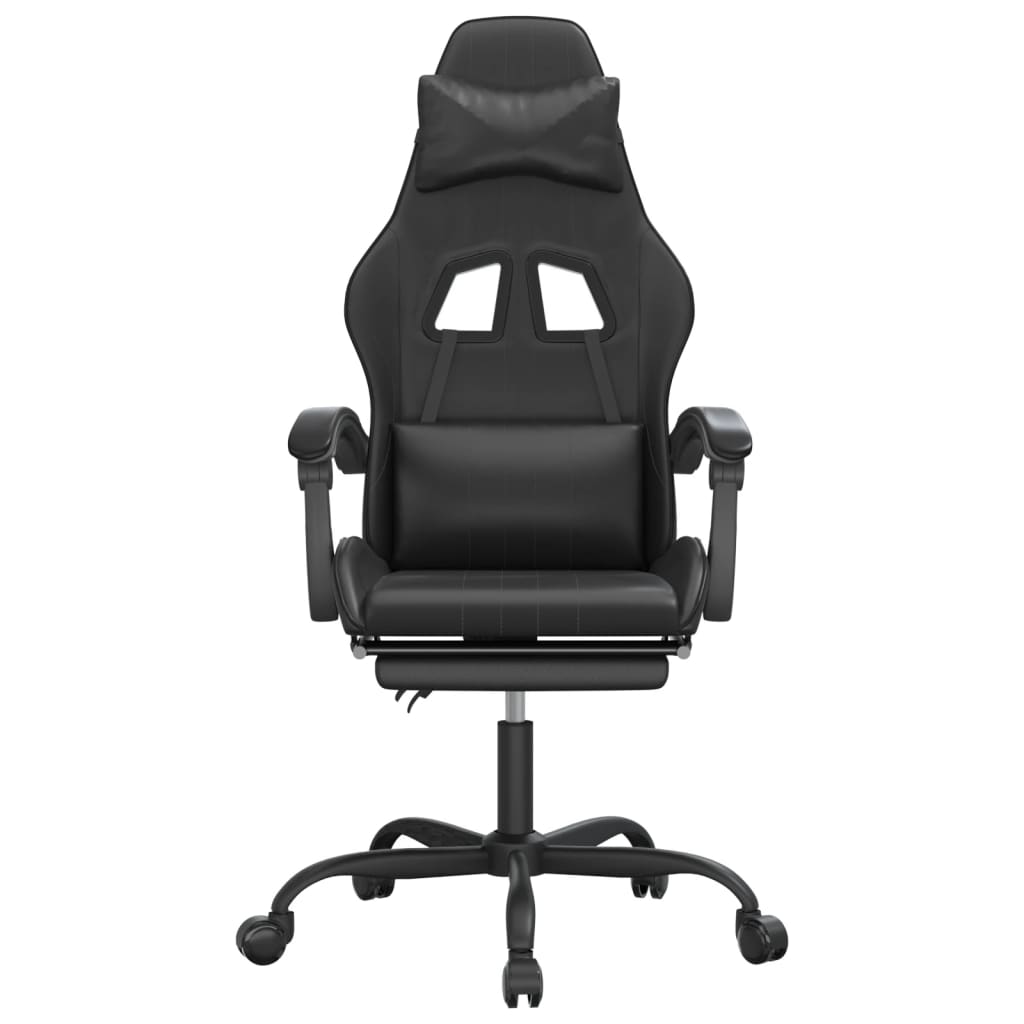 Gaming-Stuhl Drehbar Schwarz und Blau Kunstleder