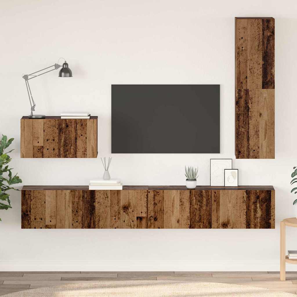 4-tlg. TV-Schrank-Set Sonoma-Eiche Holzwerkstoff