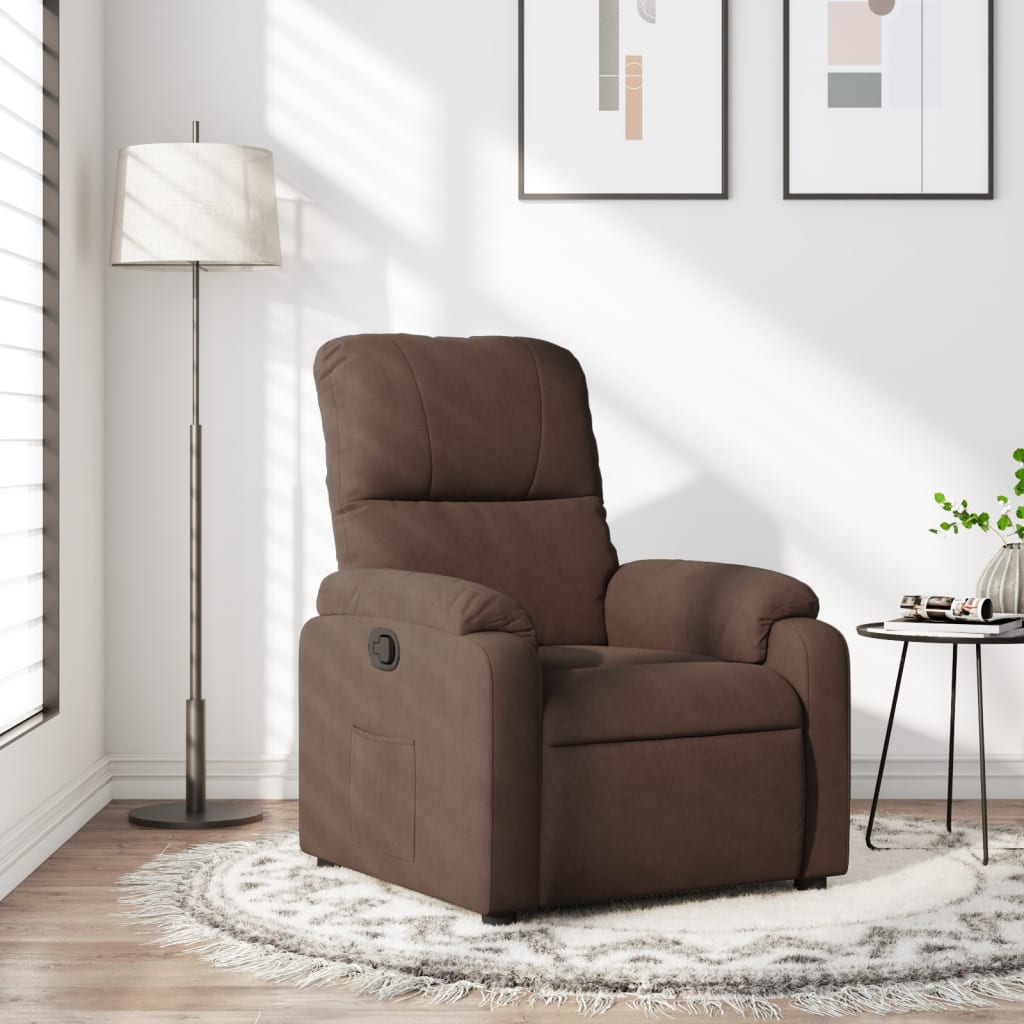 Relaxsessel Elektrisch Braun Mikrofasergewebe