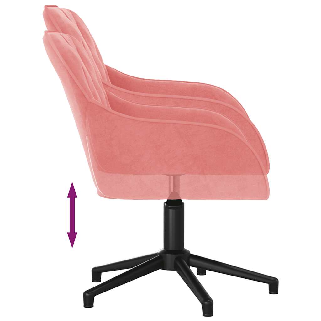Bürostuhl Drehbar Blau Samt