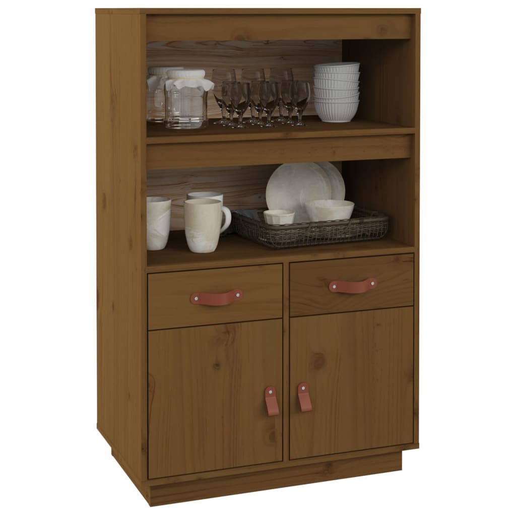 Highboard 67x40x108,5 cm Massivholz Kiefer