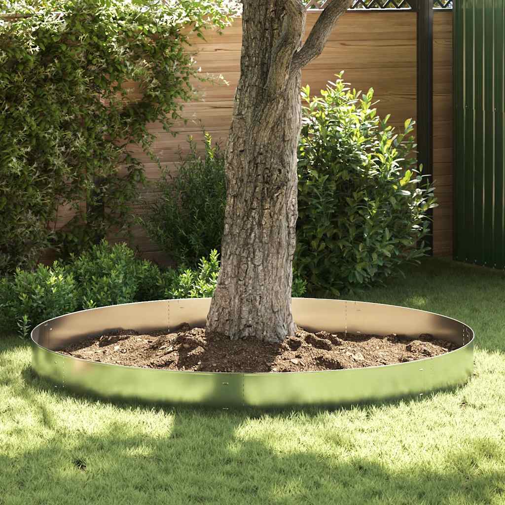 Flexible Rasenkante 5-er Set Verzinkter Stahl 100x14 cm