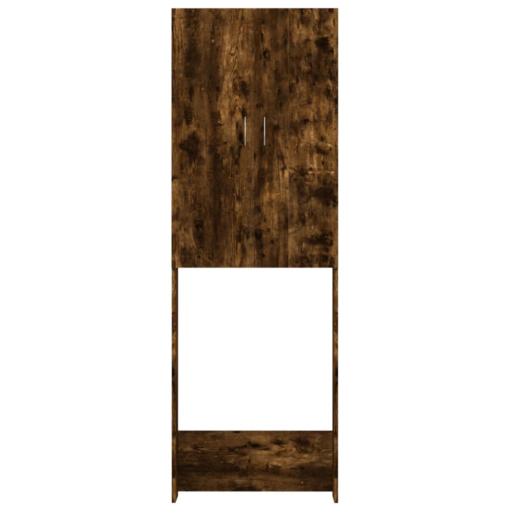Waschmaschinenschrank Weiß 64x25,5x190 cm
