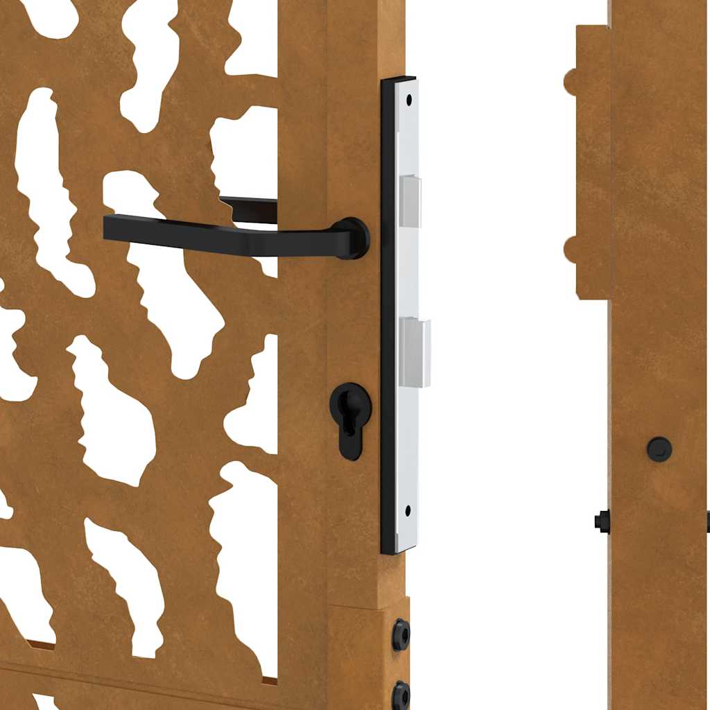 Gartentor Schwarz 100x100 cm Stahl Lichtdesign