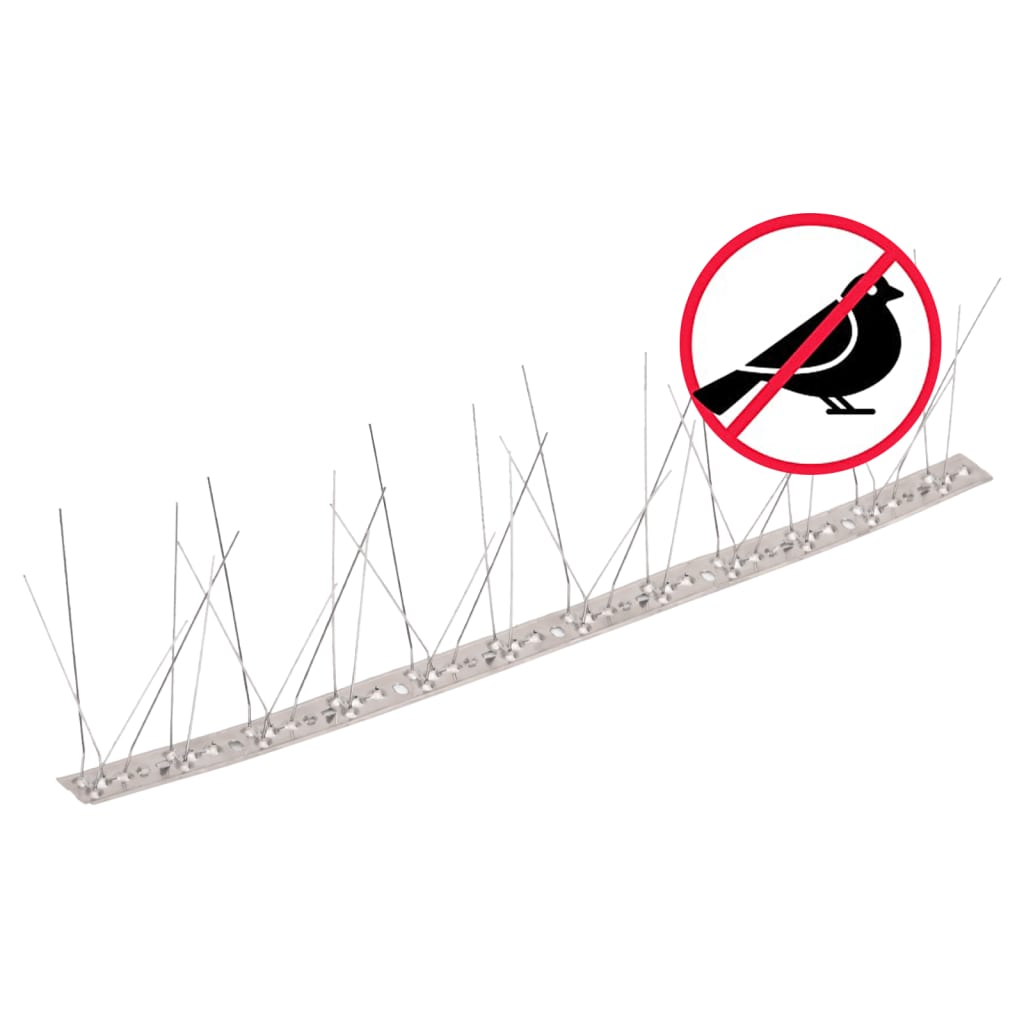 20-tlg. Taubenabwehr Spikes-Set Edelstahl 10 m 4-reihig