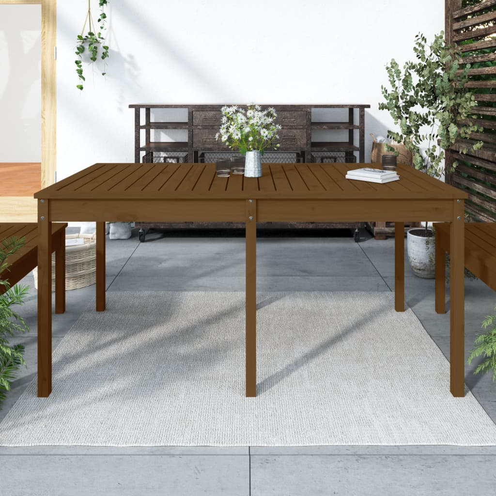 Gartentisch 82,5x82,5x76 cm Massivholz Kiefer