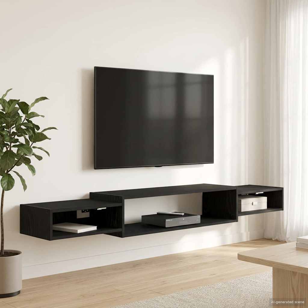 Wandmontierter TV-Schrank Wandhalterung Weiß 140 x 28 x 21 cm