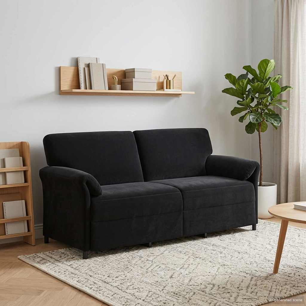 1-Sitzer Sofa Hellgrau 88 x 83 x 95 cm Samt