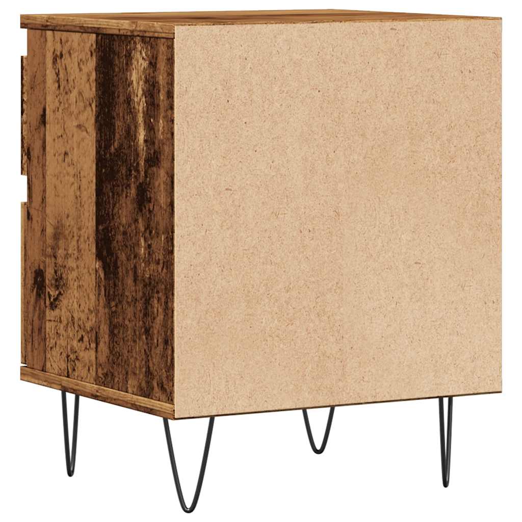 Bettschrank Schwarz Eichen-Optik 40 x 35 x 50 cm Holzwerkstoff