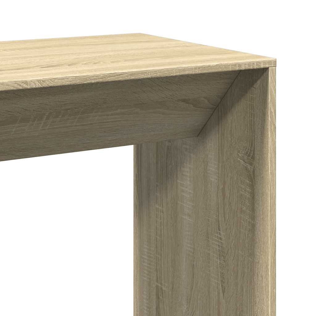 Bartisch Schwarz Eichen-Optik 102 x 50 x 103,5 cm Holzwerkstoff