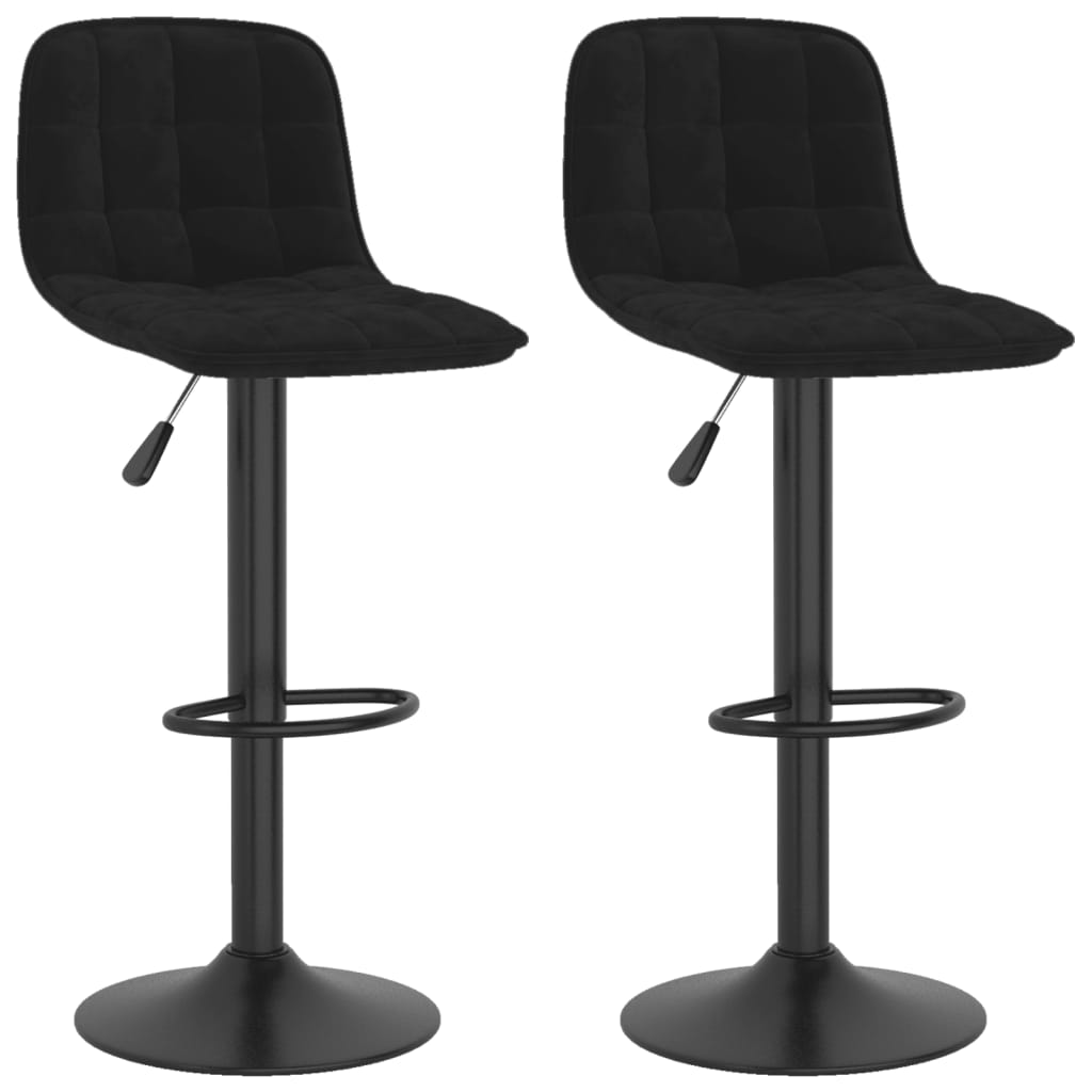 Barhocker 2 Stk. Hellgrün Samt