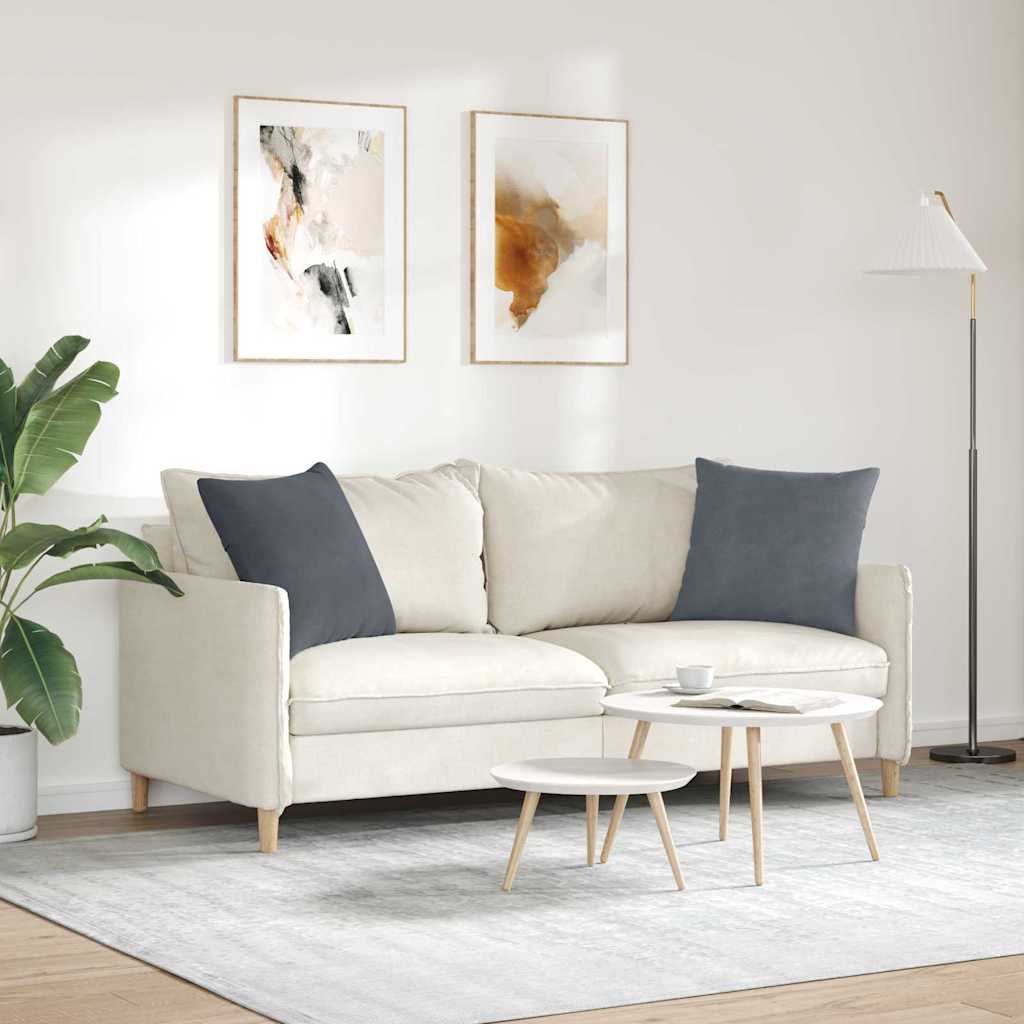 Sofakissen 2 Stück Blau 50 x 30 cm Cordstoff