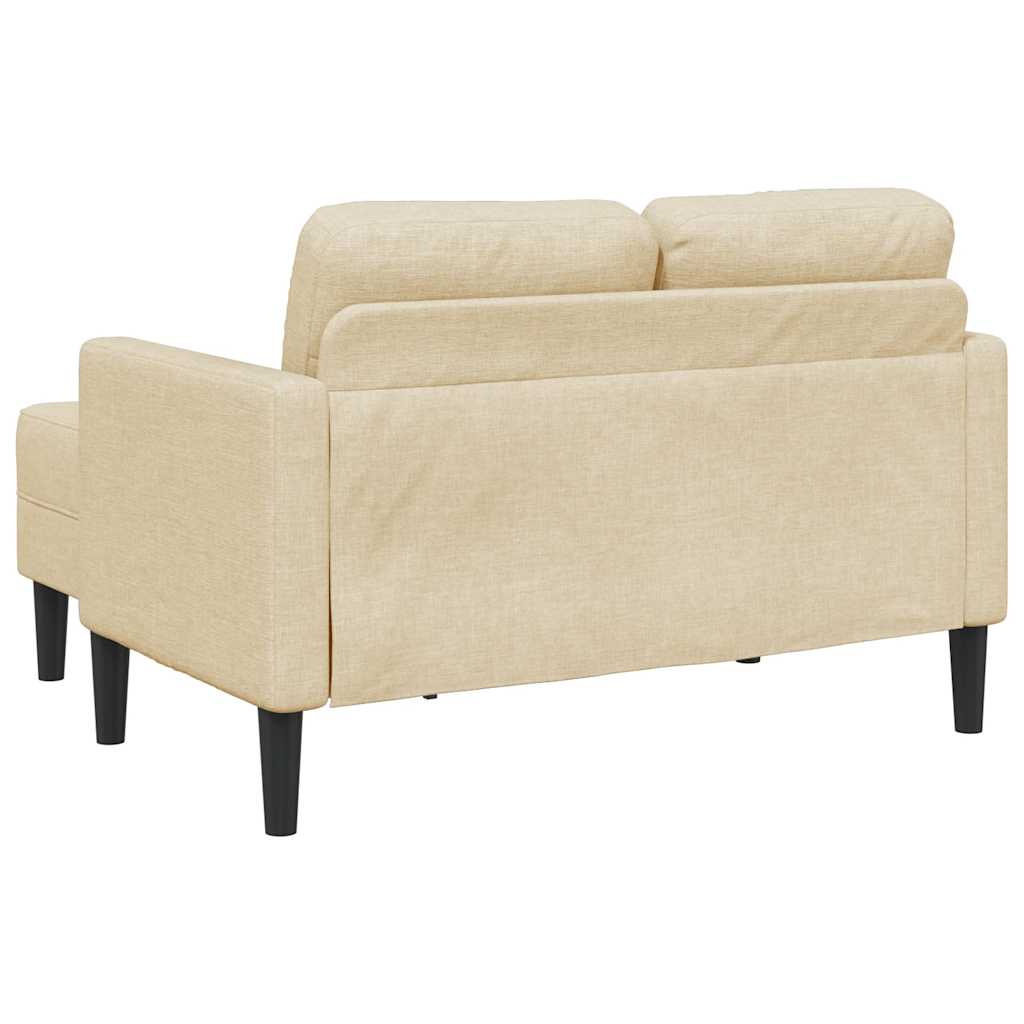 2-Sitzer-Sofa mit Chaiselongue L-Form Hellgrau 125 cm Stoff