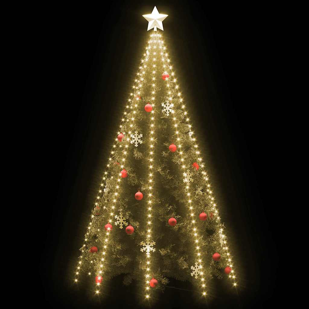 Weihnachtsbaum-Lichternetz mit 180 LEDs Kaltweiß 180 cm