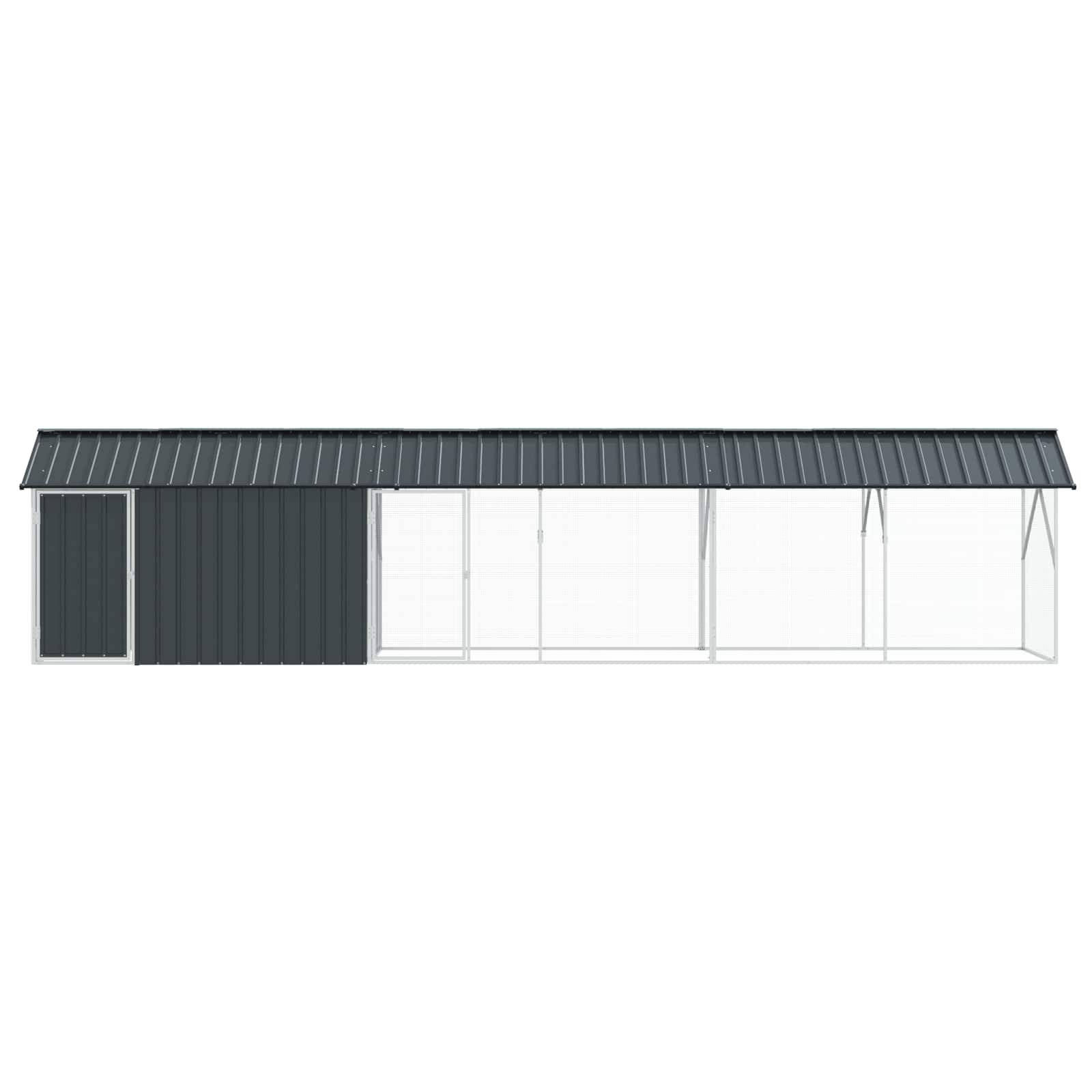 Vogelkäfig Anthrazit 422 x 103 x 142 cm Verzinkter Stahl