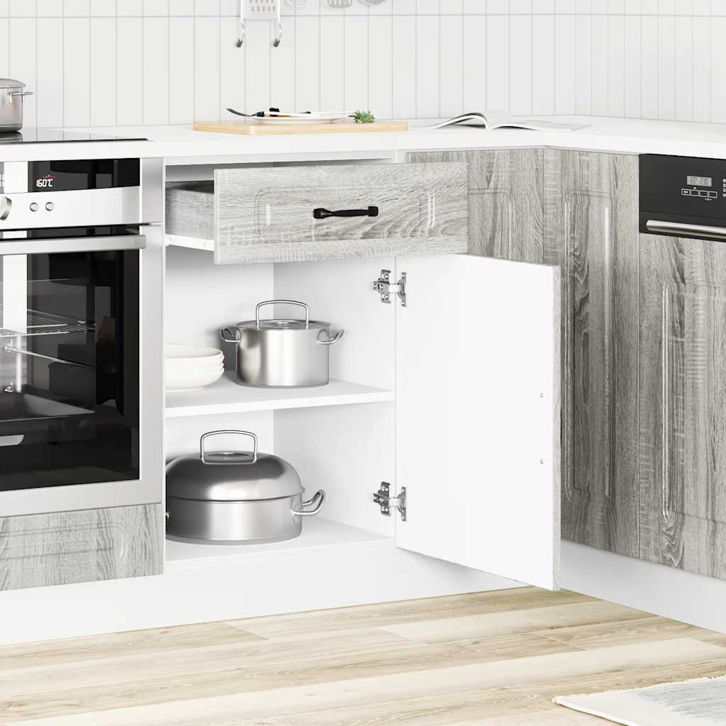 Herdumbauschränke 2 Stk. Kalmar Weiß Holzwerkstoff