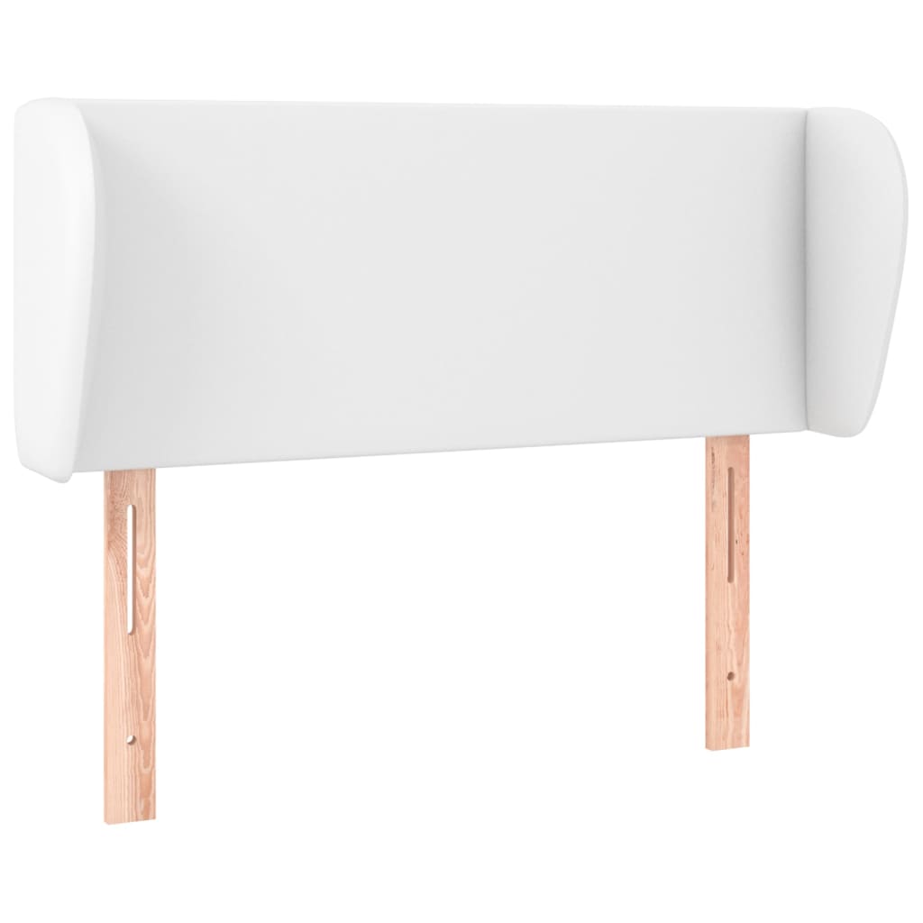 Kopfteil mit Ohren Creme 83x23x78/88 cm Kunstleder