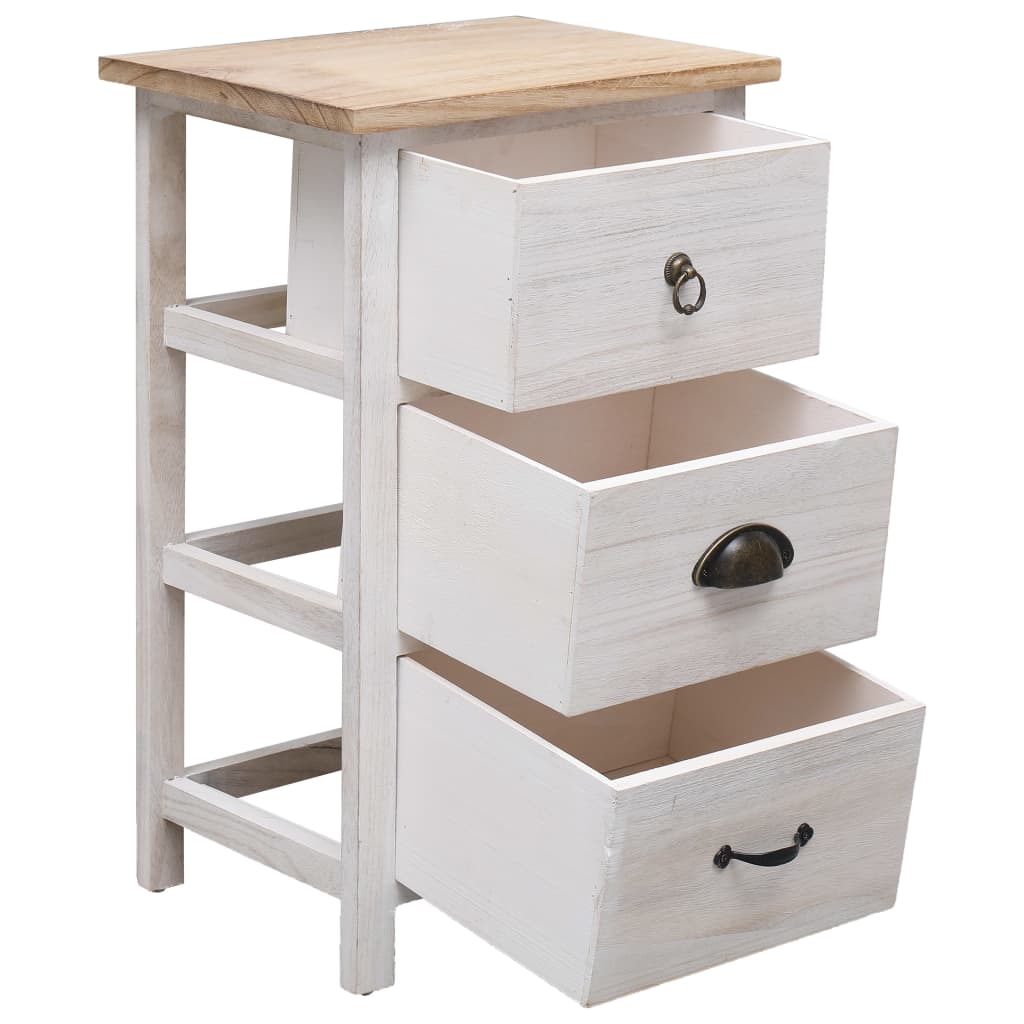Beistellschrank 38x28x86 cm Massivholz Paulownia