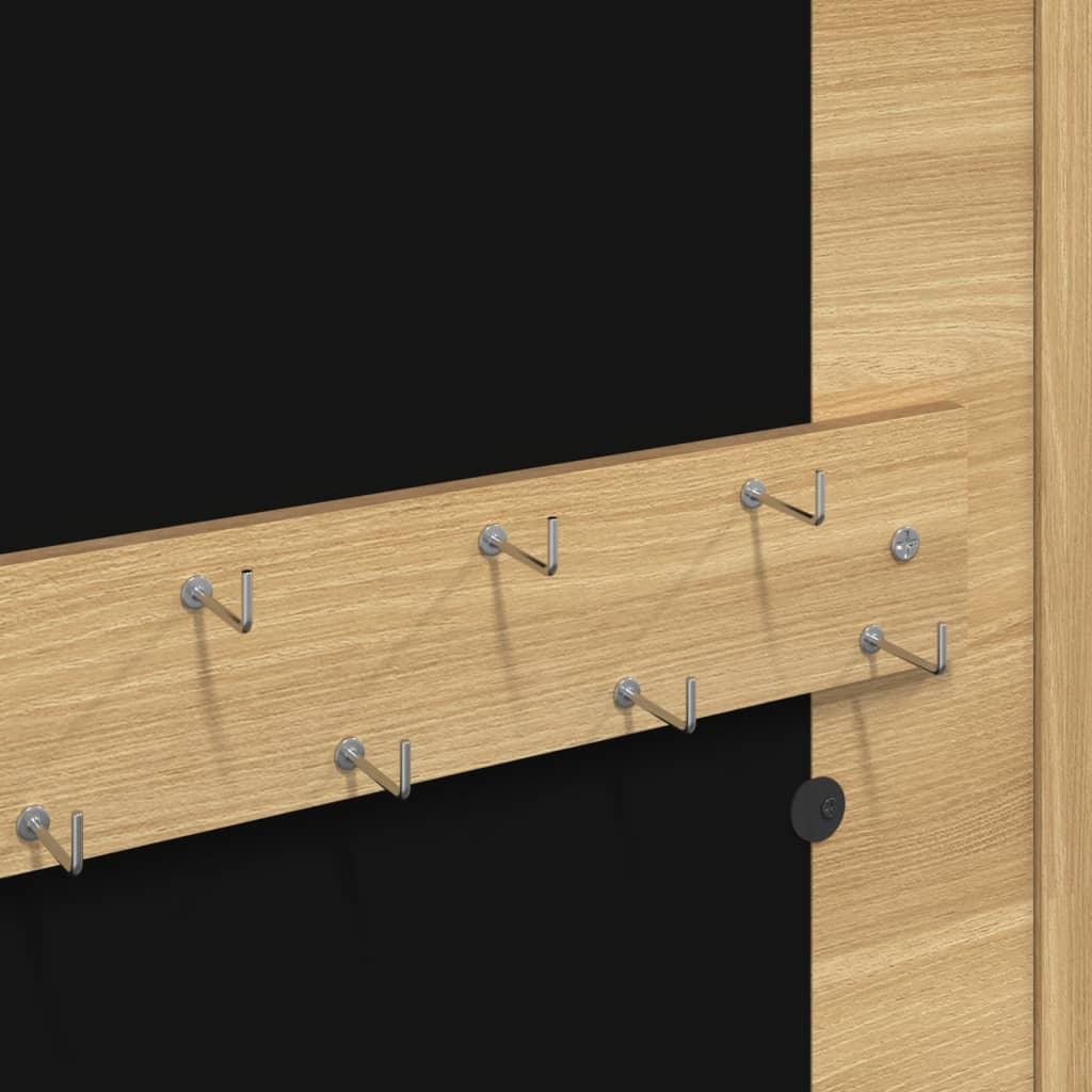 Schmuckschrank mit Spiegel Wandmontage Weiß 30x8,5x67 cm