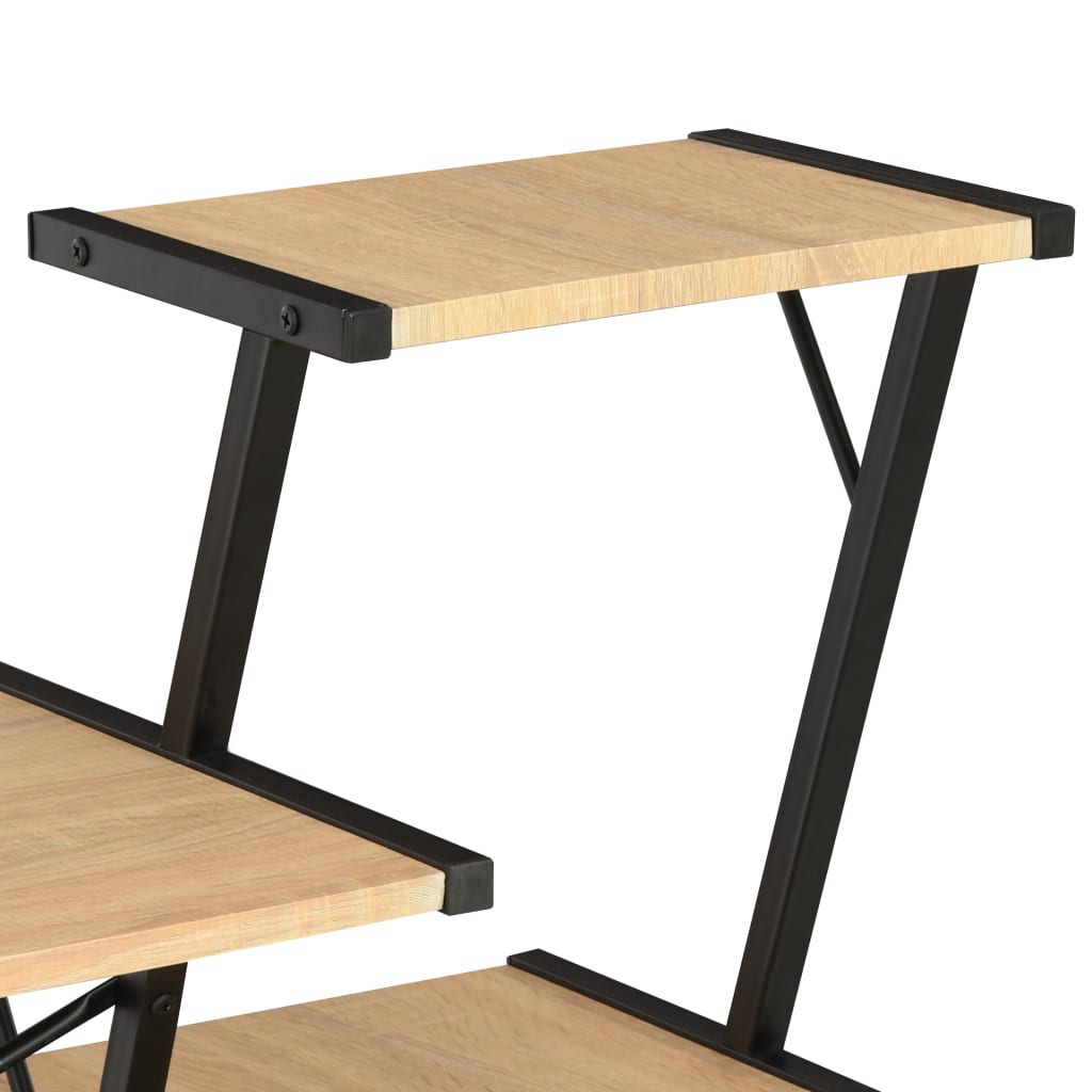 Schreibtisch mit Regal Weiß 116×50×93 cm
