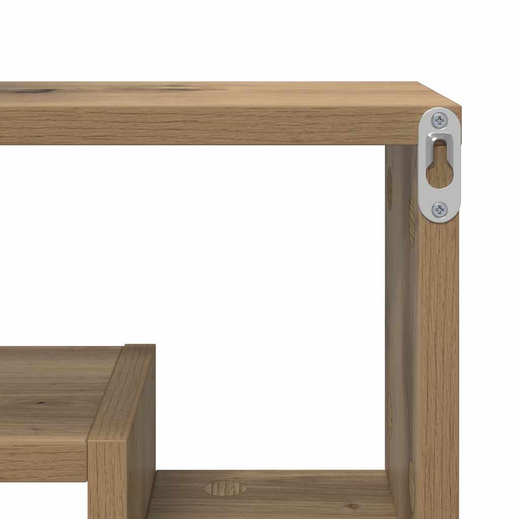 Wandregal in Autoform Weiß 82x15x51 cm Holzwerkstoff