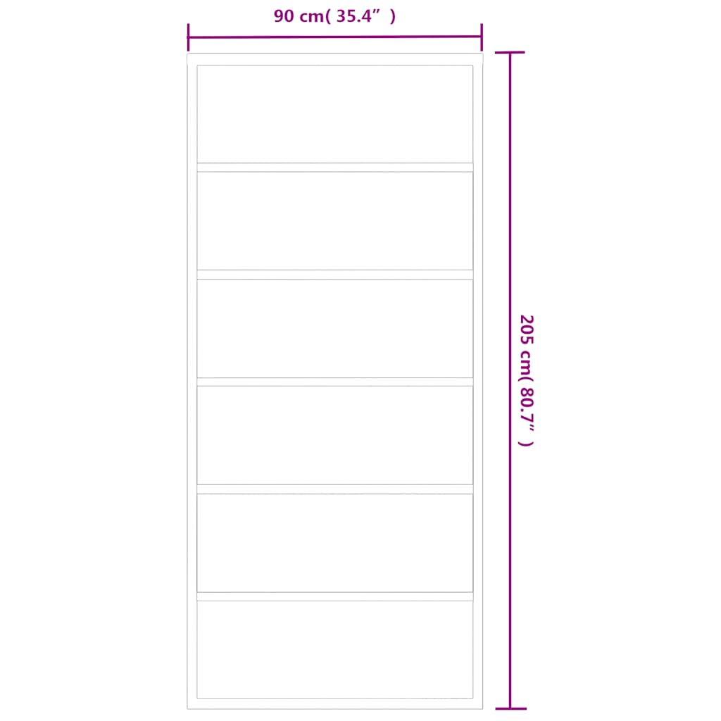 Schiebetür 3-teilig ESG-Glas und Aluminium 76x205 cm Schwarz