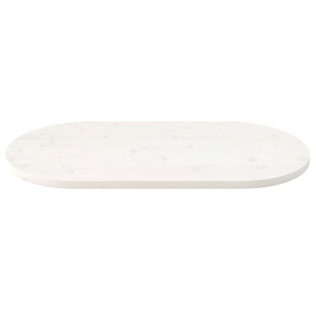 Tischplatte 60x30x2,5 cm Massivholz Kiefer Oval