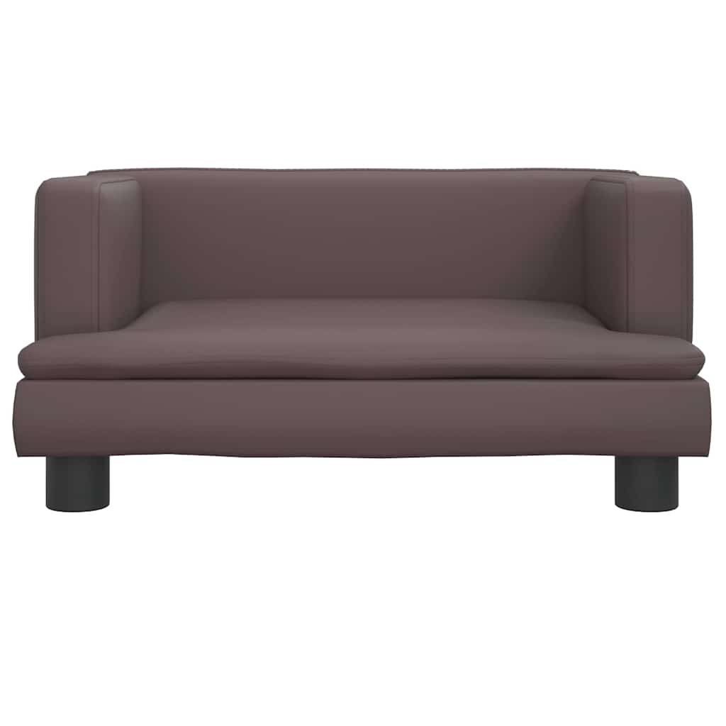 Kindersofa Schwarz 60x40x30 cm Kunstleder