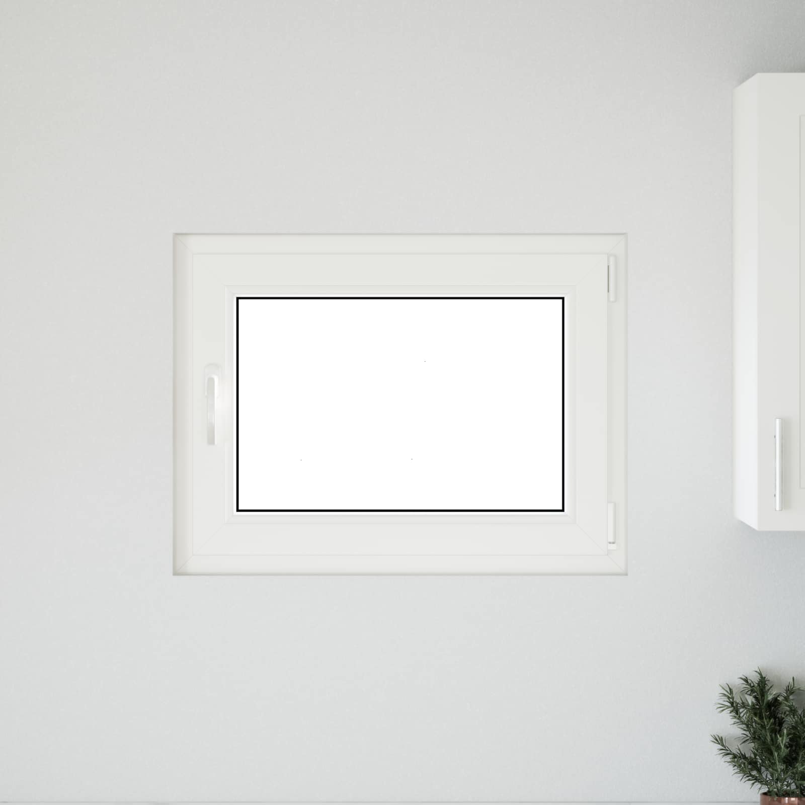 Kellerfenster RISOR 50 x 50 cm PVC und Glas Weiß