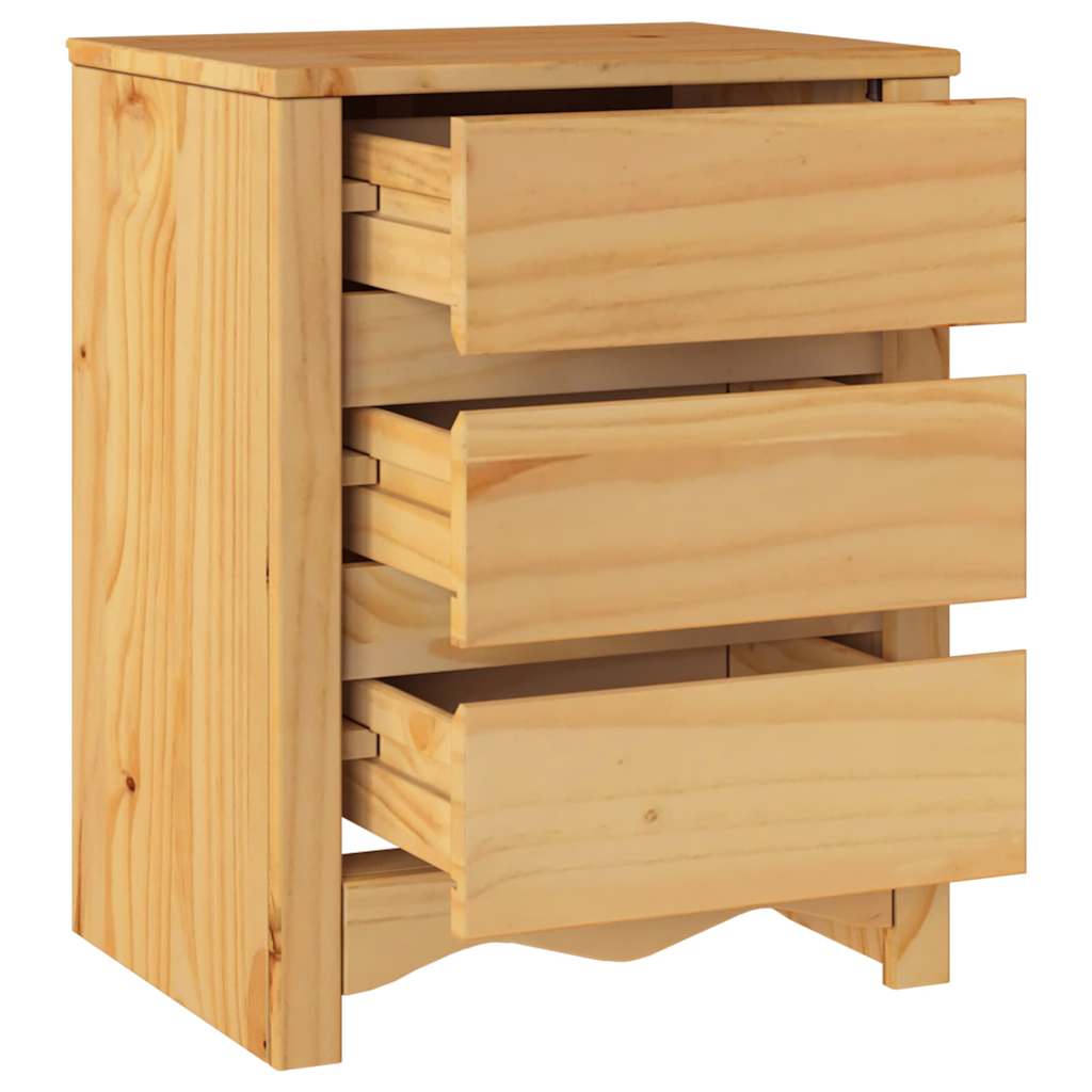 Couchtisch Drammen Eiche 45 x 35 x 56 cm Massives Kiefernholz