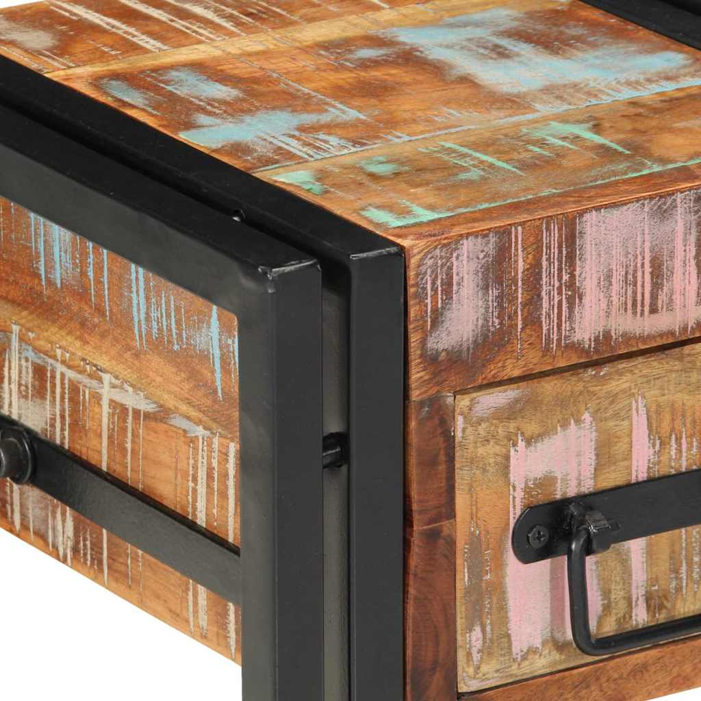 Nachttisch 40 x 35 x 50 cm Massives upgecyceltes Holz